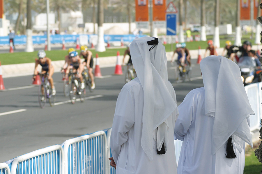 アジア選手権の写真ではないが、レースのイメージとして、W杯ドーハ大会の様子　©Spomedis/Triathlon Media