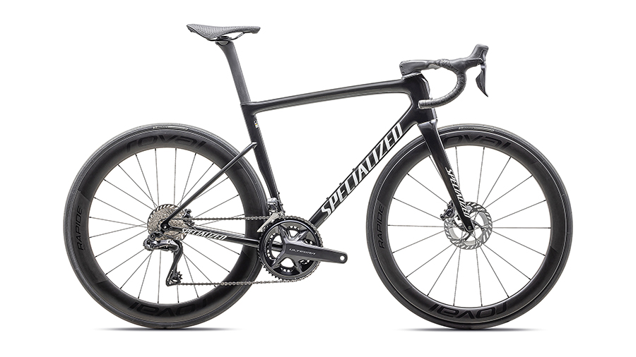 Tarmac SL8 Pro - Ultegra Di2 (Gloss Carbon / Metallic White Silver)